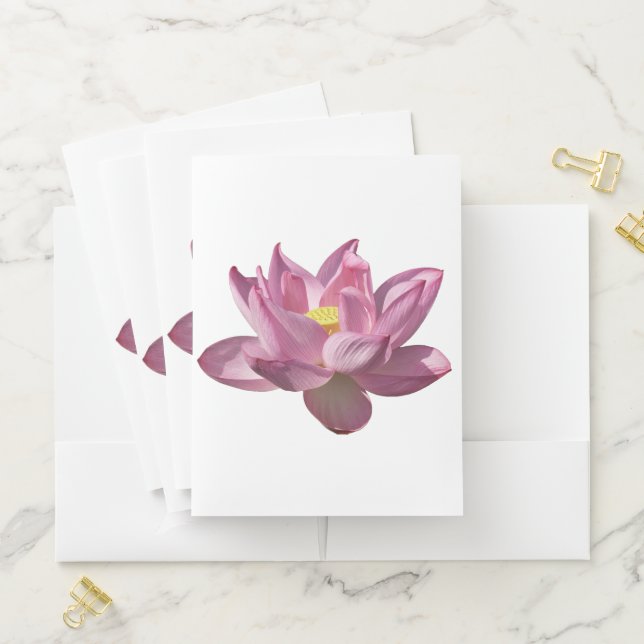 Pink Lotus Flower IV Pocket Folder (In Situ)