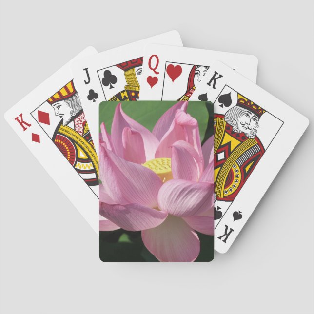 Pink Lotus Flower IV Poker Cards (Back)