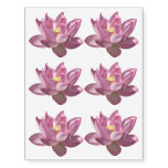 Pink Lotus Flower IV Temporary Tattoos