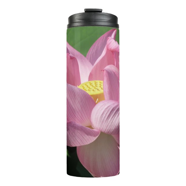 Pink Lotus Flower IV Thermal Tumbler (Front)