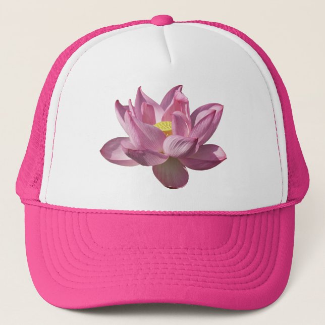 Pink Lotus Flower IV Trucker Hat (Front)