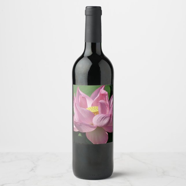 Pink Lotus Flower IV Wine Label (Front)