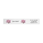 Pink Lotus Flower IV Wrap Around Label
