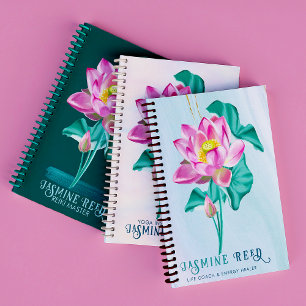 Pink Lotus Flower Life Coaches & Energy Healers Notebook