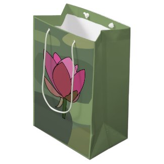Pink Lotus Flower Medium Gift Bag