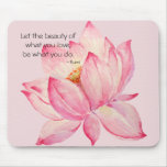 Pink Lotus Flower Mouse Pad