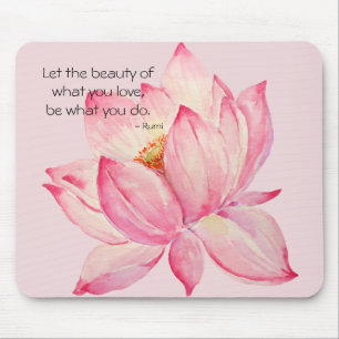 Pink Lotus Flower Mouse Pad