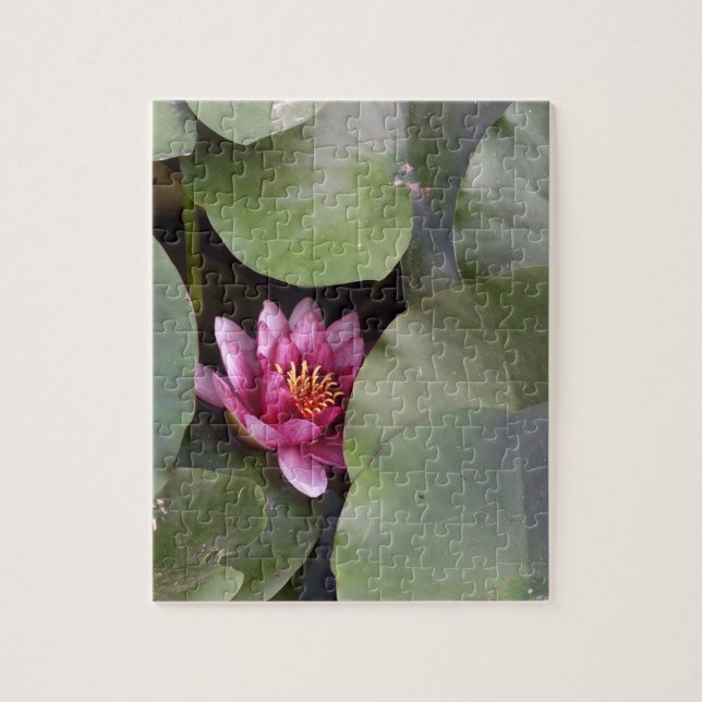 Pink Lotus Flower  Photo Puzzle with Gift Box (Vertical)