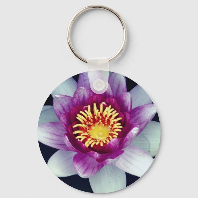 Pink Lotus flower photography  Keychain (Front)
