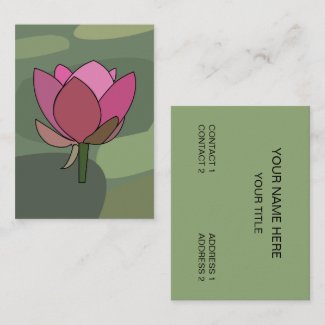 Pink Lotus Flower Salon Spa Business Card