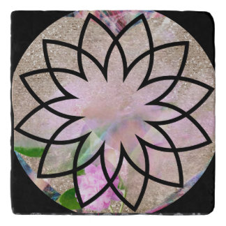 Pink Lotus Flower, symbol of true love home decor Trivet