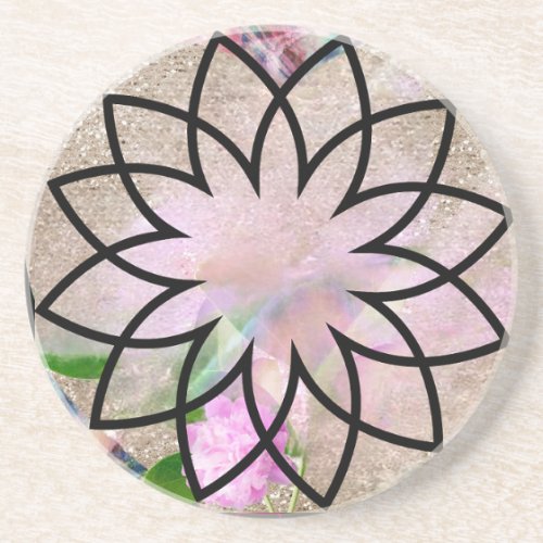 Pink Lotus Flower symbolize true love home decor Coaster