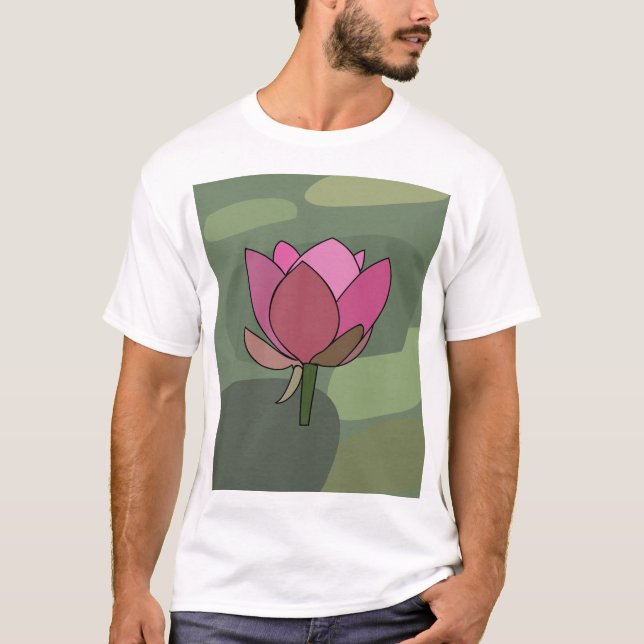 Pink Lotus Flower T-Shirt (Front)