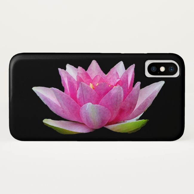 Pink Lotus Flower Waterlily iPhone X Case