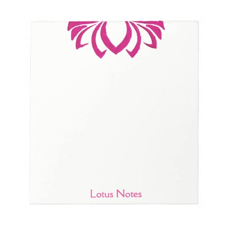 Pink Lotus Flower Yoga Instructor Holistic Classic Notepad