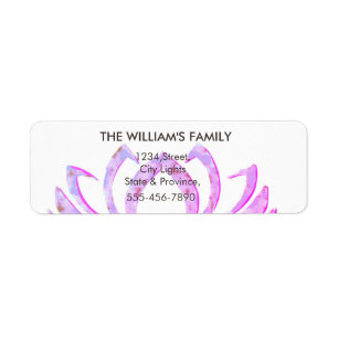 Pink Lotus Flower Yoga Meditation Massage Fitness Label