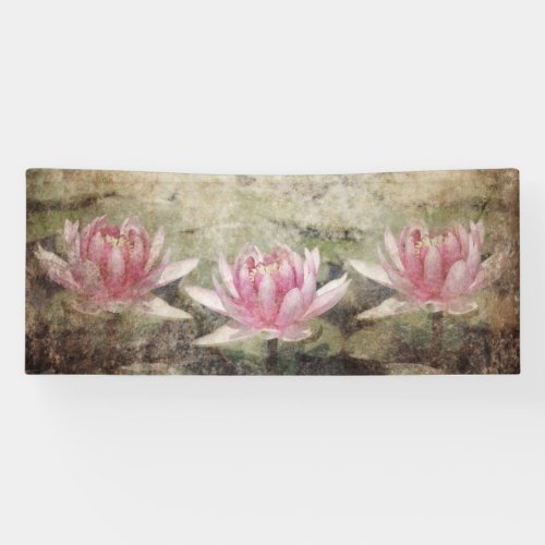 Pink Lotus Grunge Banner