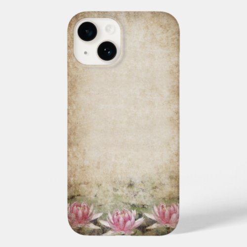 Pink Lotus Grunge Case_Mate iPhone 14 Case