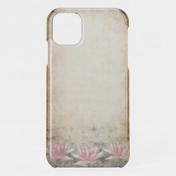 Pink Lotus Grunge Iphone 11 Case by FantasyCases at Zazzle