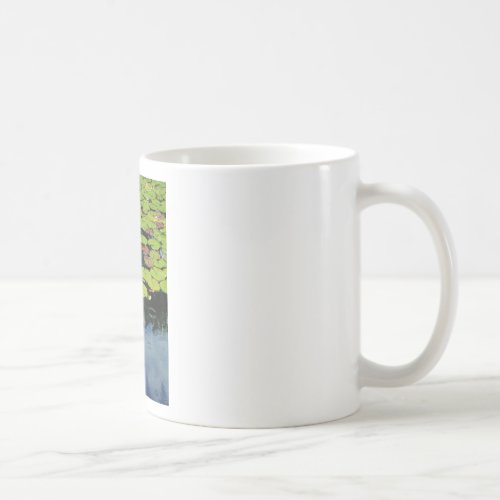 Pink lotus in Rain Coffee Mug