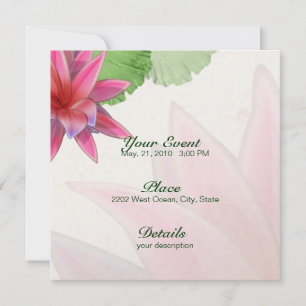 Pink Lotus Invitation 5.25 x 5.25