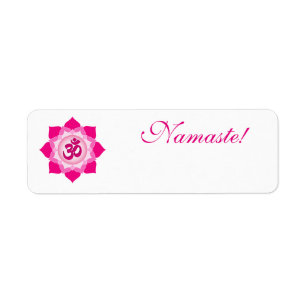 Pink lotus label