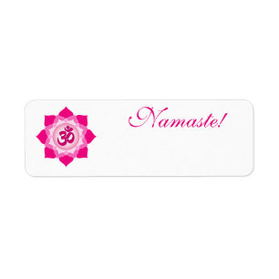 Pink lotus label