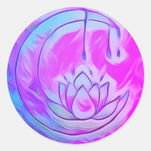 Pink Lotus Moon Sticker