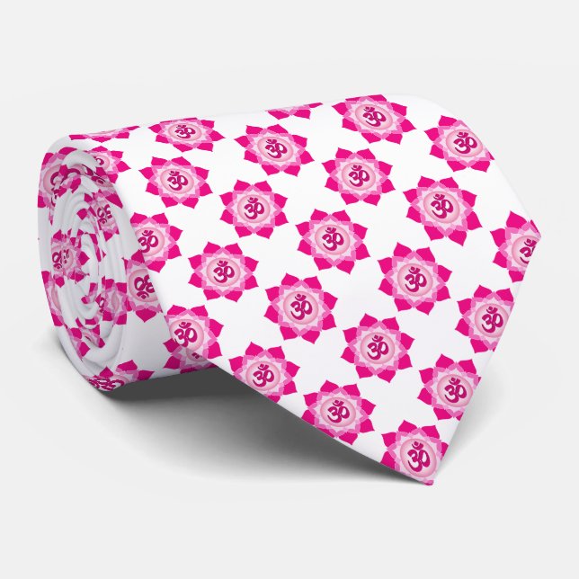 Pink lotus neck tie (Rolled)