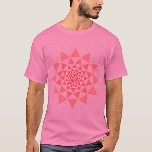 pink lotus on pink T-Shirt (Front)