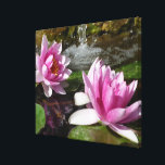 Pink Lotus on Stretched Canvas<br><div class="desc">Fresh Pink Lotus on stretched canvas gives calm feeling to your home or office.</div>