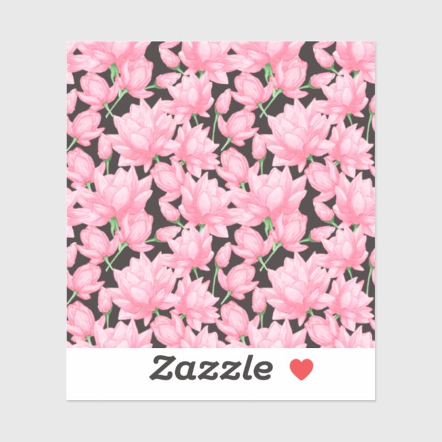 Pink Lotus Pattern Sticker (Sheet)