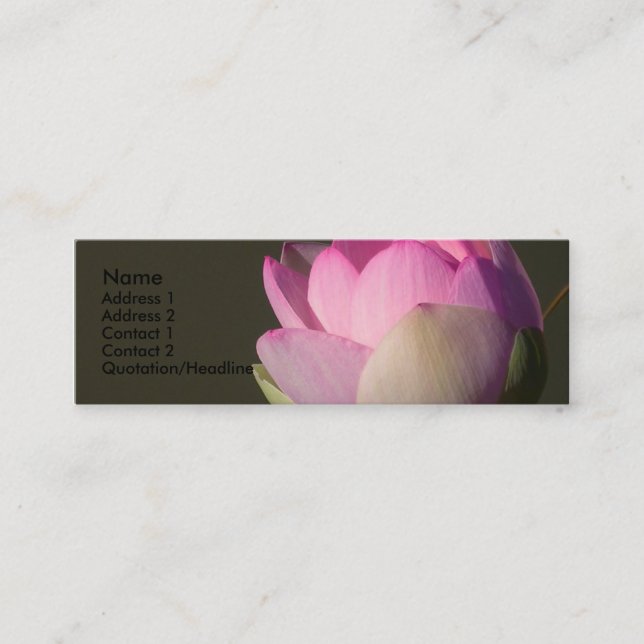 Pink Lotus Profile Card (Front)