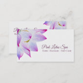 *~*  Pink Lotus Spa -  Reiki Massage Skin Care Business Card (Front/Back)