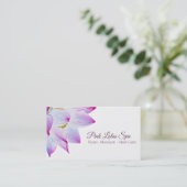 *~*  Pink Lotus Spa -  Reiki Massage Skin Care Business Card (Standing Front)