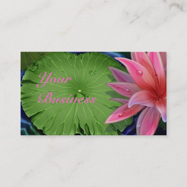 Pink Lotus Standard Business Card (Front)