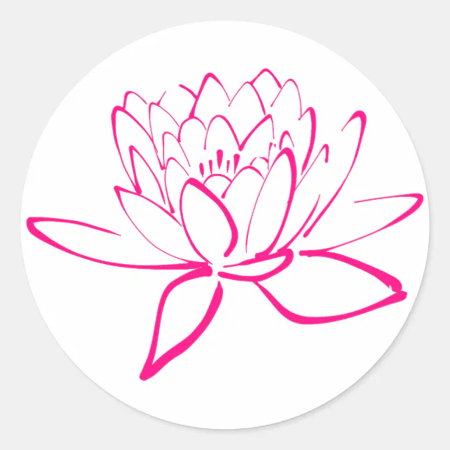 Pink Lotus Sticker | Zazzle