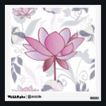 Pink lotus wall decal<br><div class="desc">This pink, grey and mauve lotus flower decal will brighten up any surface.</div>
