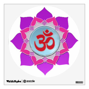 Pink lotus wall sticker