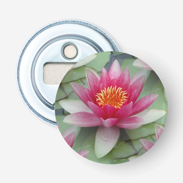Pink Lotus Water Lily Bottle Opener (Front)