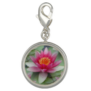 Pink Lotus Water Lily Charm