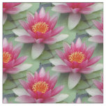Pink Lotus Water Lily Fabric