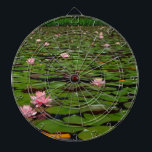 Pink lotus water lily flower pond dartboard<br><div class="desc">Pink lotus water lily flower pond garden, nature, growth, plants, lotu, pink , lotus, lily, waterlily, outdoors, japan, plant, pink, flower, leaf, summer, water lily, </div>