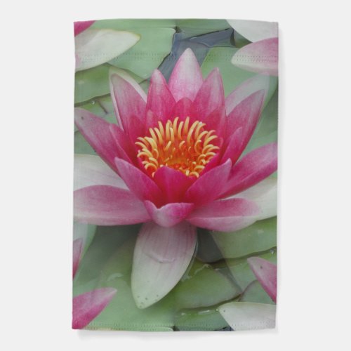 Pink Lotus Water Lily Garden Flag