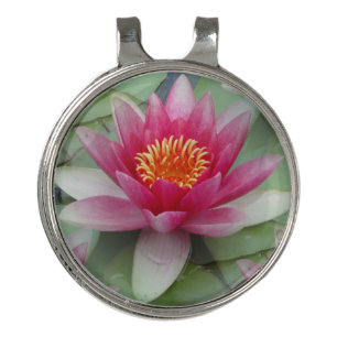 Pink Lotus Water Lily Golf Hat Clip