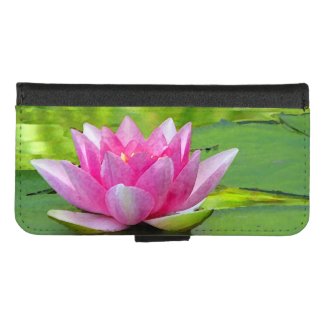 Pink Lotus Water Lily iPhone 8/7 Wallet Case