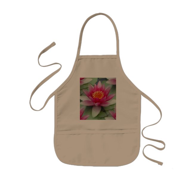 Pink Lotus Water Lily Kids' Apron (Front)