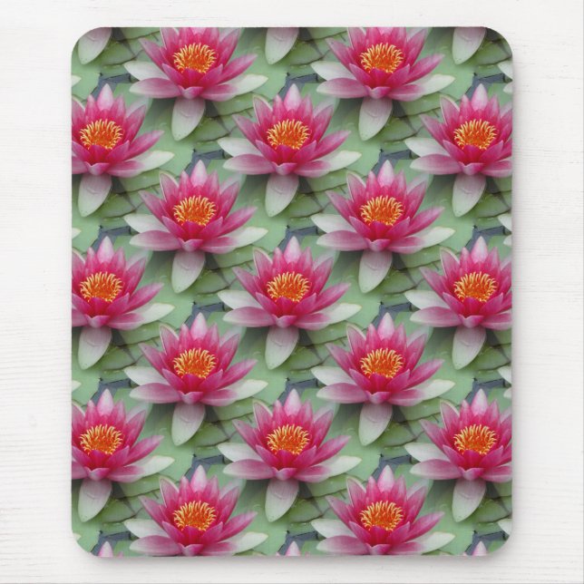 Pink Lotus Water Lily Mouse Pad (Front)
