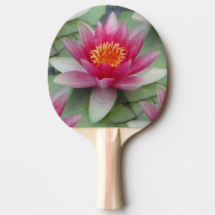 Pink Lotus Water Lily Ping Pong Paddle