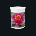 Pink Lotus Water Lily Porcelain Pitcher<br><div class="desc">Lovely serene pink lotus water lily.</div>